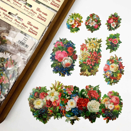 Mixed Bouquets Loose Flowers Paper Scrap Pack